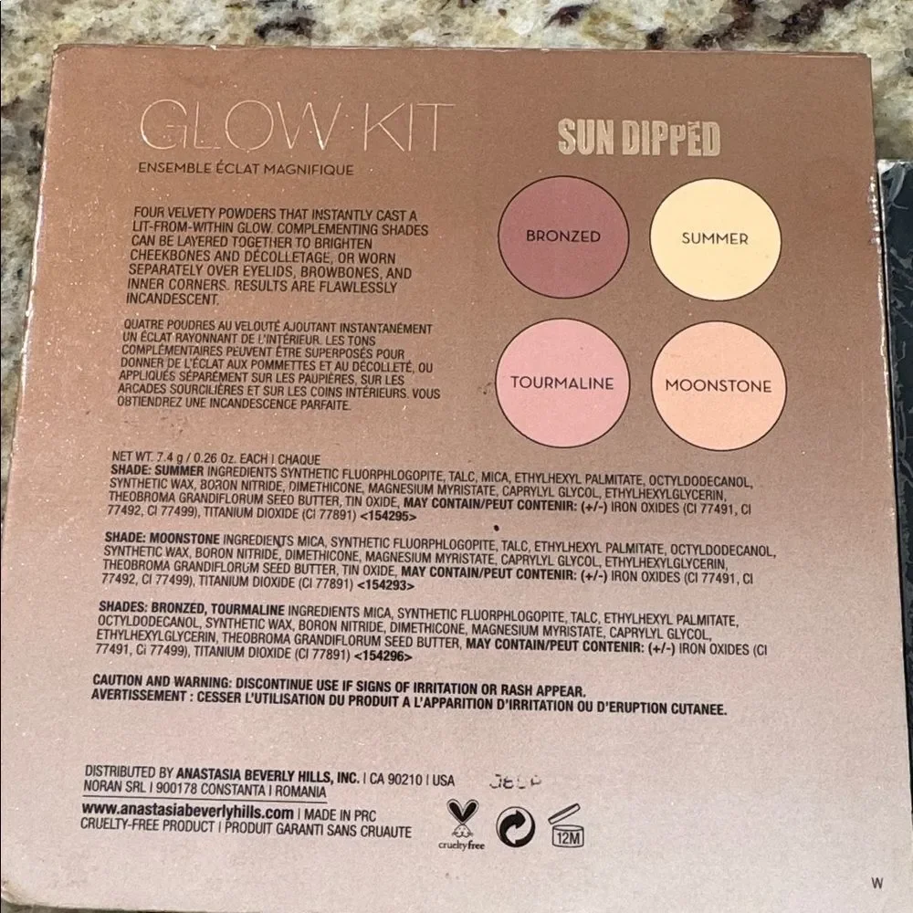 Anastasia Beverly Hills Contour Kit and Glow Kit Bundle Highlighter Bronzer Set
